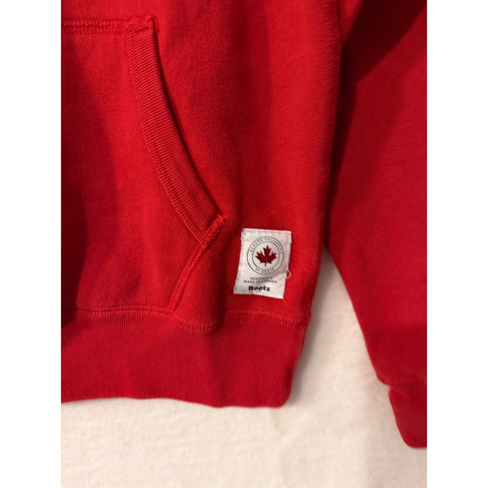 Roots Canada Collection Red Beaver Logo Pullover Hoodie Sweatshirt Small S/P - Picture 2 of 11
